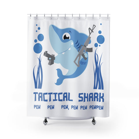 Tactical Shark Shower Curtain